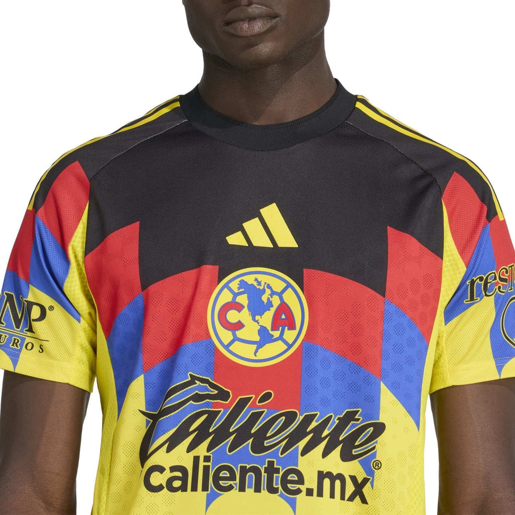 adidas Brian Rodriguez Men's Club America 25/26 Authentic Home Jersey (Yellow)