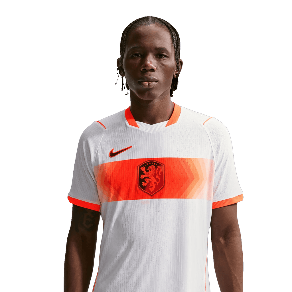 Nike Mens Netherlands Ryan Gravenberch Match Authentic Away Jersey 2026 (White/Hyper Crimson)
