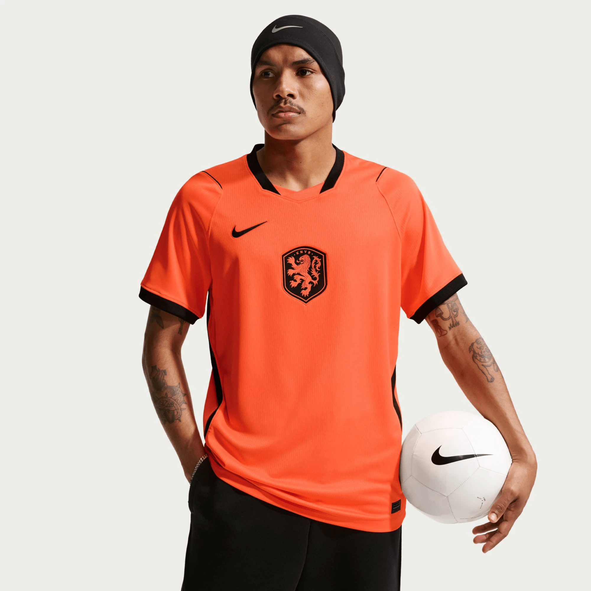 Nike Men's Netherlands Home Stadium Jersey 2026 (Hyper Crimson/Black)