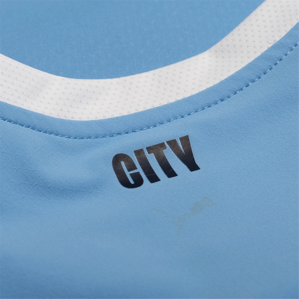 Puma Manchester City Authentic Bobb Home Jersey w/ Champions League Patches 25/26 (Team Light Blue/White)