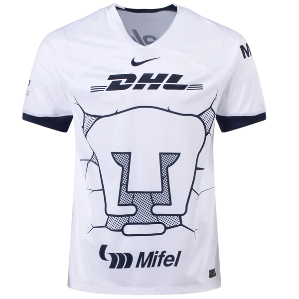 Nike Pumas UNAM Cesar Huerta Home Jersey w/ Liga MX Patch 23/24 (White/Obsidian)